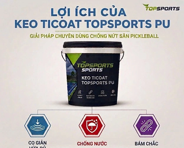 Sơn sân pickleball chống nứt nền bê tông ciment